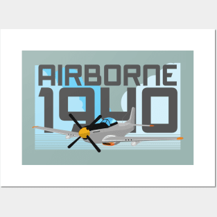 P51D AIRBORNE 1940 Posters and Art